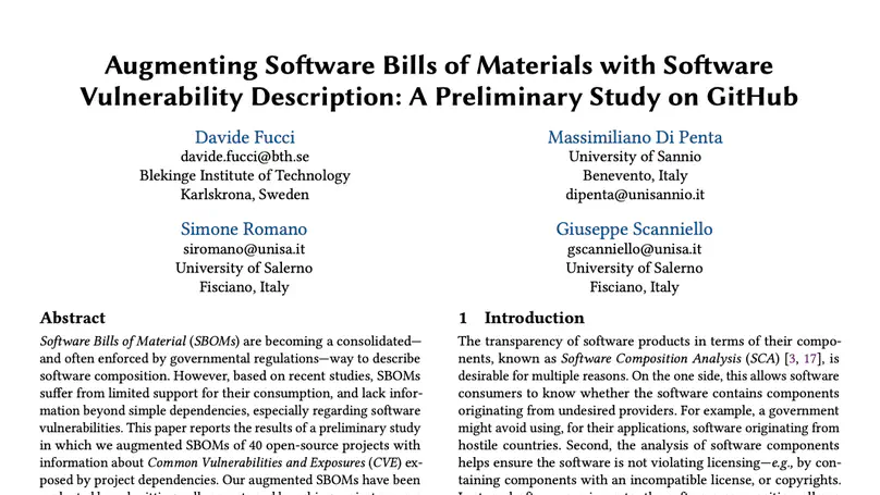 First project publication at FSE25